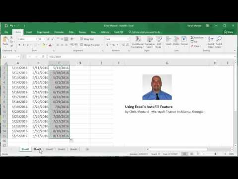 AutoFill in Microsoft Excel by Chris Menard