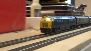 The DAPOL/LOCOMOTIONMODELS his, Class 52 BR Blue No.D1023 'Western Fusilier' on Model Rail Layout.