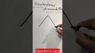 How to draw diamond shape| draw diamond shape with dots #shorts #short #shape #viral #ytshorts