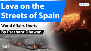 Horrifying Video of Lava on the streets of Spain after Volcanic Eruption in Canary islands #shorts