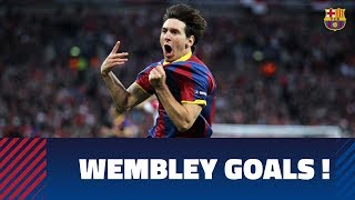 All of Barça's 8 goals at the famous Wembley stadium