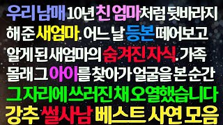 (몰아보기) 10년 동안 우리 남매 뒷바라지 한 새엄마에게 숨겨진 자식이 있다는 걸 알고 몰래 찾아가 그 아이의 얼굴 본순간 대성통곡 했습니다/신청사연/수면사연/자면서듣는