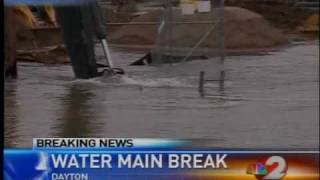 Water main break in Dayton