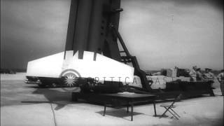 U.S. Army shows Nike Hercules missile at White Sands in New Mexico HD Stock Footage