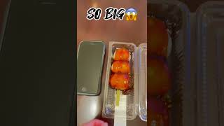 どでかいみたらし団子久しぶりに食べた、140円！美味しい！食べた事ありますか？DANGO bigger than iPhone pro max #みたらし団子  #dango  #和菓子  #団子