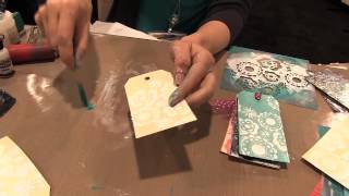 Stenciling with Gesso with Claudine Hellmuth