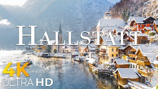 Enchanting Hallstatt Wonderland with Piano Music ❄️ 4K Ambience \u0026 Snowy Landscapes❄️4K Video Ultr HD