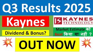 KAYNES TECHNOLOGY Q3 results 2025 | KAYNES results today | KAYNES TECHNOLOGY Share News | KAYNES