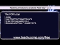 JavaScript Training Tutorial The FOR Loop