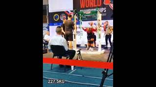 Gemma Young GPC World Championships 2022 world record Squat 221kg slovakia