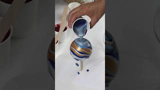 Satisfying Paint Pouring Christmas Ornaments