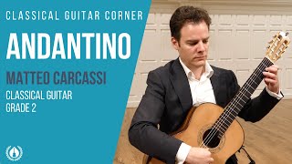 Andantino by Matteo Carcassi - Grade 2 Repertoire for Classical Guitar