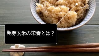 発芽玄米の栄養とは？