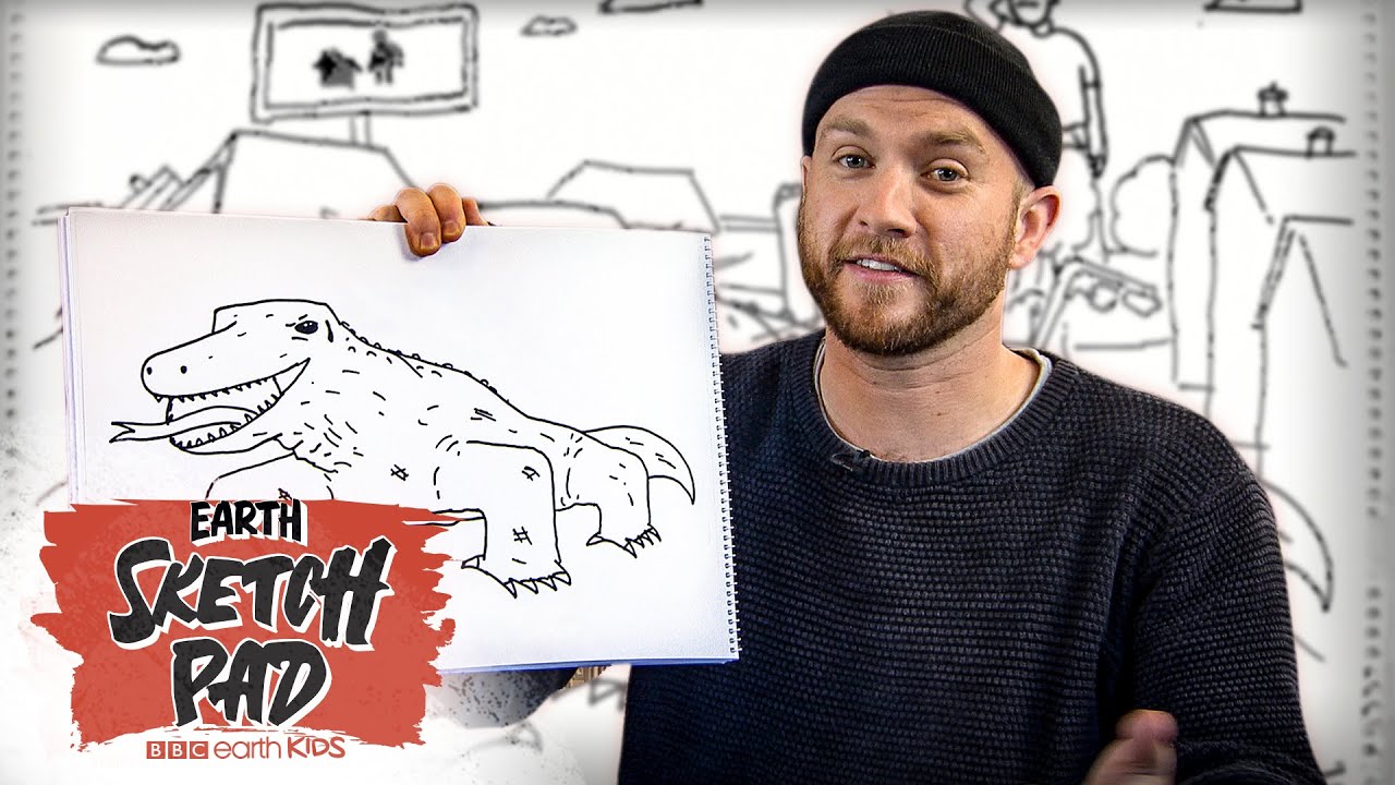 How To Draw The World's Biggest Lizard In 3 Minutes! | Earth Sketch Pad ...