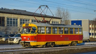 Трамвай Tatra T3SU-1093. Покатушки по Барнаулу.