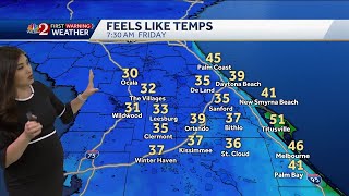 Yet another round of freezing temps in Orlando area overnight into Friday