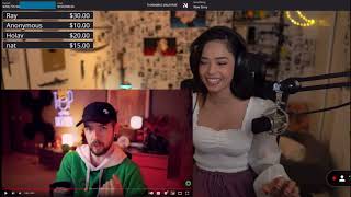 Donating 200k $ to valkyrae ! She cried and sykkuno reacted