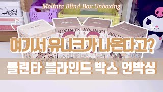 첫 개봉에 유니크 나와버리기; 몰린타 블라인드 박스 언박싱ㅣMolinta Blind Box Unboxing