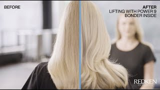 Blonding with Redken Flash Lift Power 9 Bonder Inside