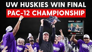 Brock and Damon Huard react to the Washington Huskies winning the Pac-12 Championship