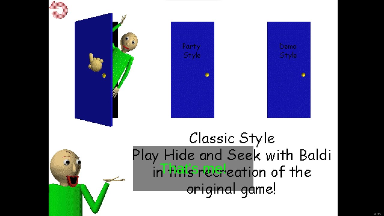 My Baldi's Basics Classic Remastered Playthrough Classic Style - YouTube