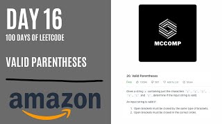 AMAZON INTERVIEW QUESTION | Valid Parentheses (LeetCode problem 20)