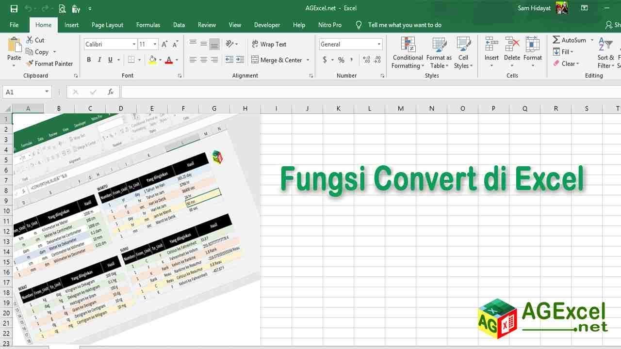 Fungsi Convert Di Excel - YouTube