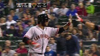 SF@COL: Crawford crushes a moon shot to right field