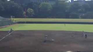 ２０１５　秋季高校野球兵庫県大会３回戦　六甲アイランドＶＳ神戸国際大附　１回表飯田選手