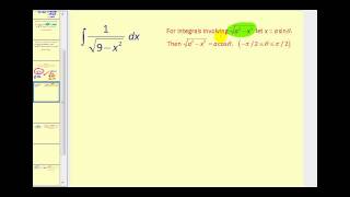 Integration Involving Trigonometric Substitution Part 1