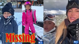 Kim Kardashian is excited to share a ski trip with her children but one child is