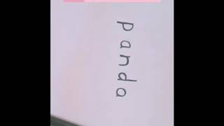 Letter panda🐼🐼 to turn into drawing /pink panda