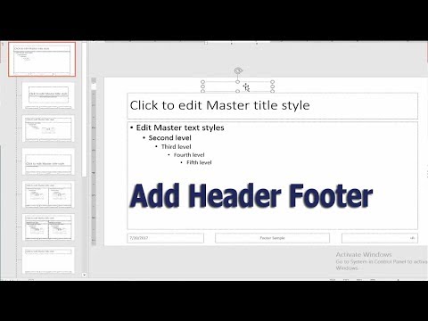 How to Add Header and  Footer in Microsoft Powerpoint 2017