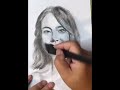 水墨人物素描 美女 ink portrait sketch beautiful girl drawing portrait sketch artwork ink painting