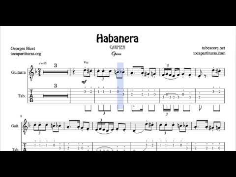 Habanera Opera Georges Bizet Tab Sheet Music For Guitar Tabs Carmen
