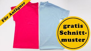 Einfaches T-Shirt nähen für Anfänger | Schnittmuster kostenlos