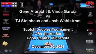 Gene Albrecht \u0026 Vince Garcia vs TJ Steinhaus \u0026 Josh Wahlstrom  #perfectaimbilliards #crsscotch2024