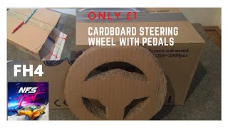 How I made a £1 CARDBOARD STEERING WHEEL and PEDALS that works for ANY CONSOLE!