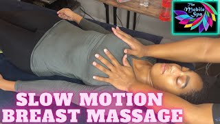 ASMR Slow Motion Breast Massage aka Pectoralis Massage step by step breast massage techniques 3/7