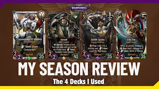 My Season Review, the decks I used \u0026 how I finished 6th (plus Warpforge META data)