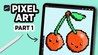 HOW to MAKE a PIXEL ART BRUSH in PROCREATE #Shorts