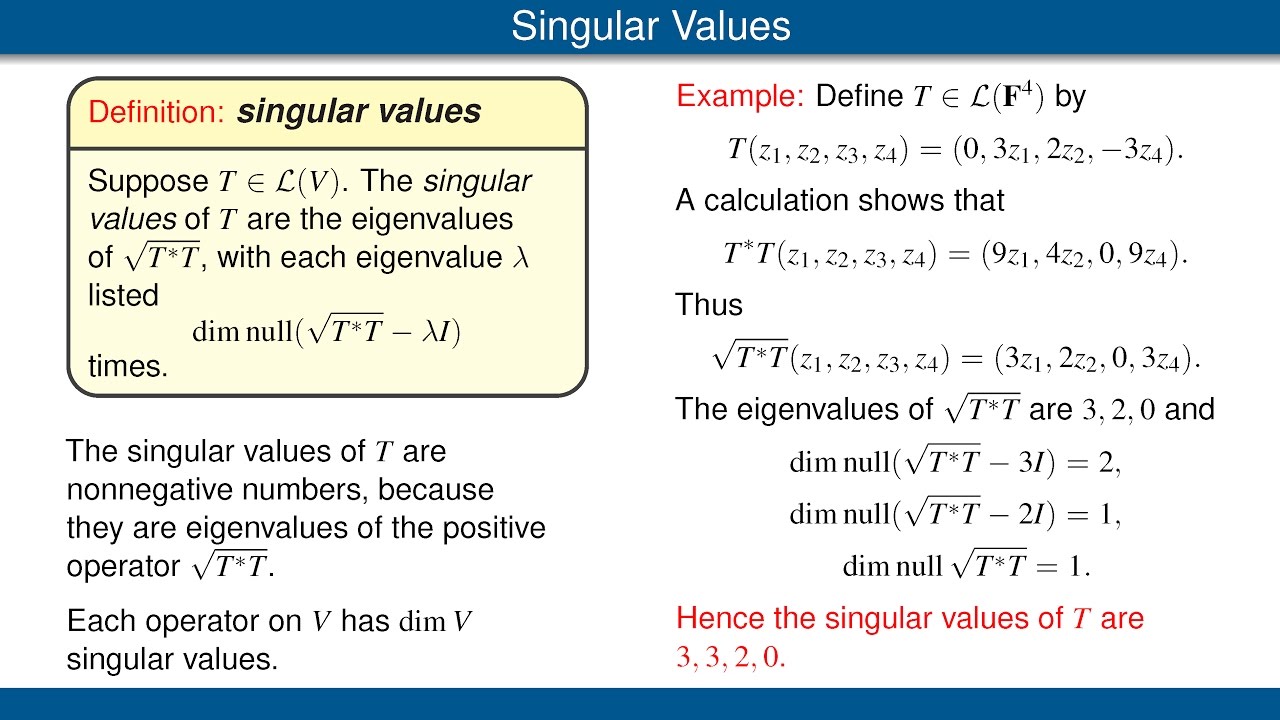 Singular Value Decomposition - YouTube