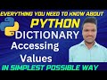 Python Dictionary - Accessing Keys and Values  Accessing dictionary value using indexing, get method