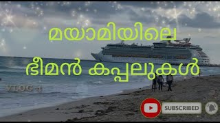 മയാമിയിലെ ഭീമൻ കപ്പലുകൾ | Cruise Ship | by Rajesh Markose (2020)