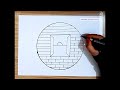 How to Draw a Circle Scenery with ☀ Sun/Beautiful Circle Scenery Drawing.