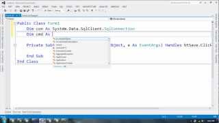 Database Connectivity of Visual Basic 2012 with SQLServer part 5