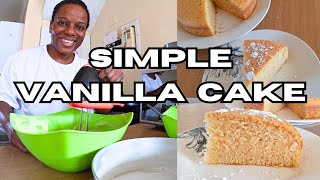 How to bake a simple vanilla cake #baking #cooking
