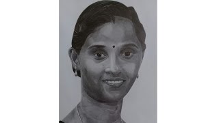 Lady portrait drawing | Realistic pencil drawing | Sabith Art Gallery