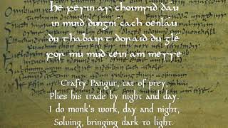 Pangur Bán: A Poem of a Scribe and his Cat, read in Old Irish