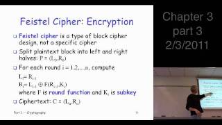Chapter 3, part 3: Symmetric Key Crypto --- block ciphers, Feistel cipher